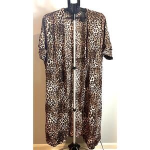 Wild Fable Women's Leopard Long Coverup Kimono XL/XXL
